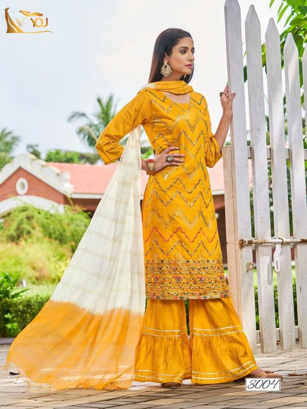 V4you Natashaa Vol 3 Chanderi Fancy Kurti Sharara With Dupatta Collection